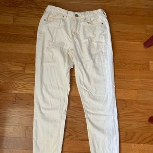 High rise white mudd jegging